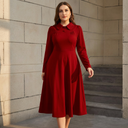 Midiröckchen „Crimson Collar Grace“