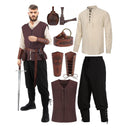 Medieval Pirate Costume with Vest, ACCs - Retrorobe