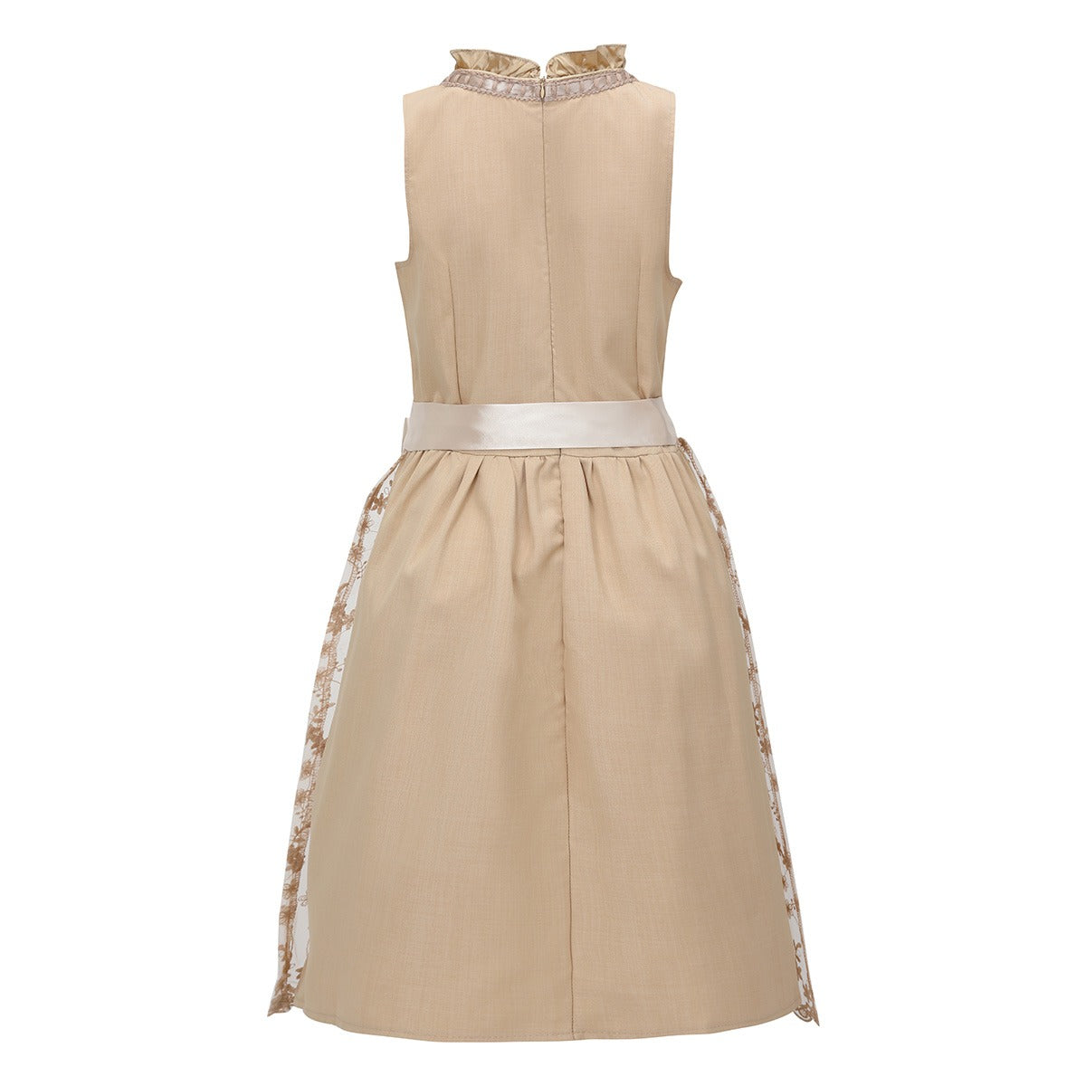 Oktoberfest Apricot Vintage Dirndl Dress with Apron
