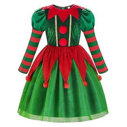 Girl's Santa's Little Helper Elf Costume