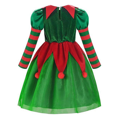 Girl's Santa's Little Helper Elf Costume