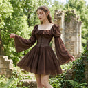 Vestido corto estilo corsé de hada medieval