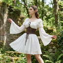 Vestido corto estilo corsé de hada medieval