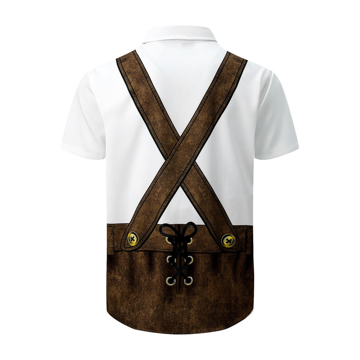Kariertes Oktoberfest-Lederhosen-Grafikhemd für Herren