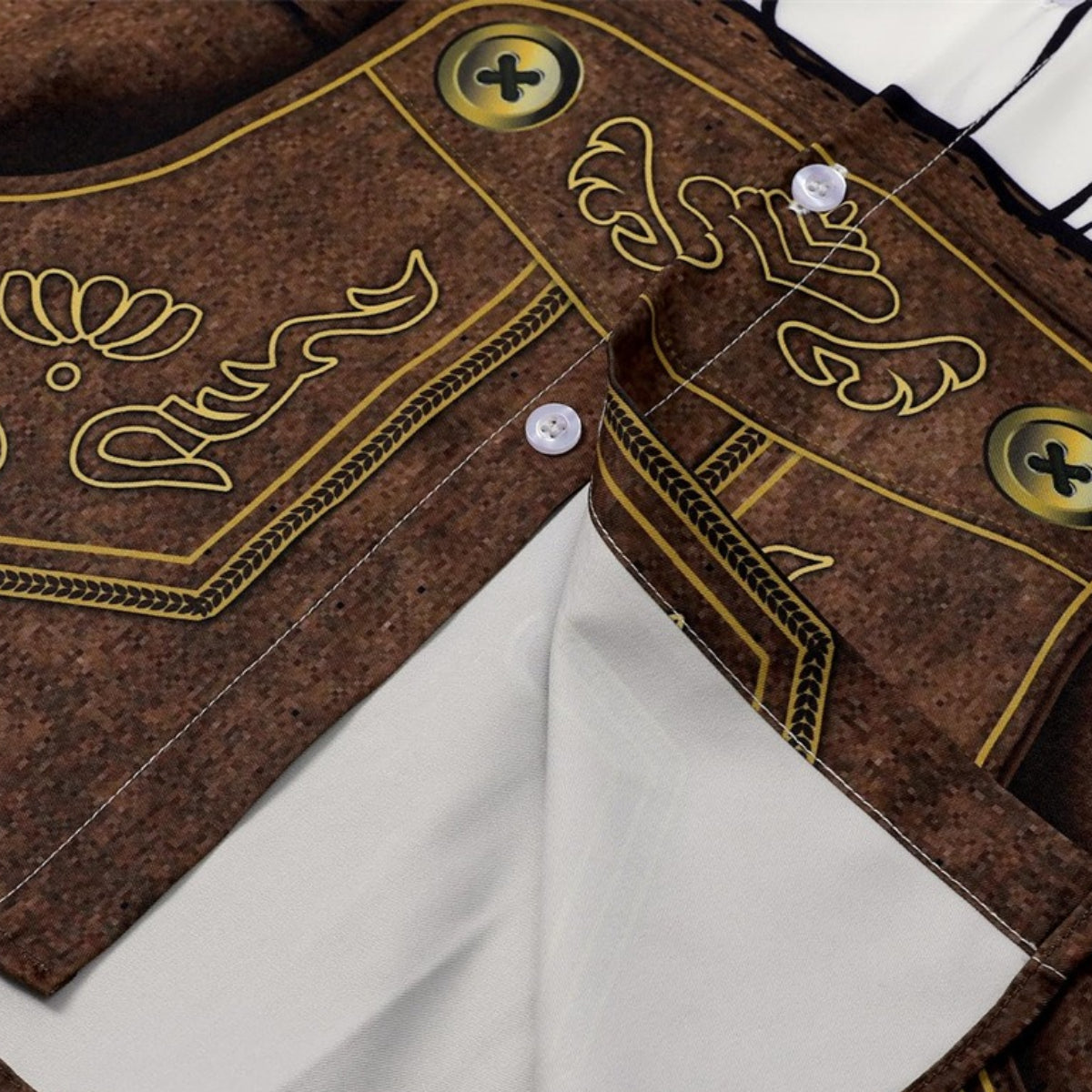 Kariertes Oktoberfest-Lederhosen-Grafikhemd für Herren