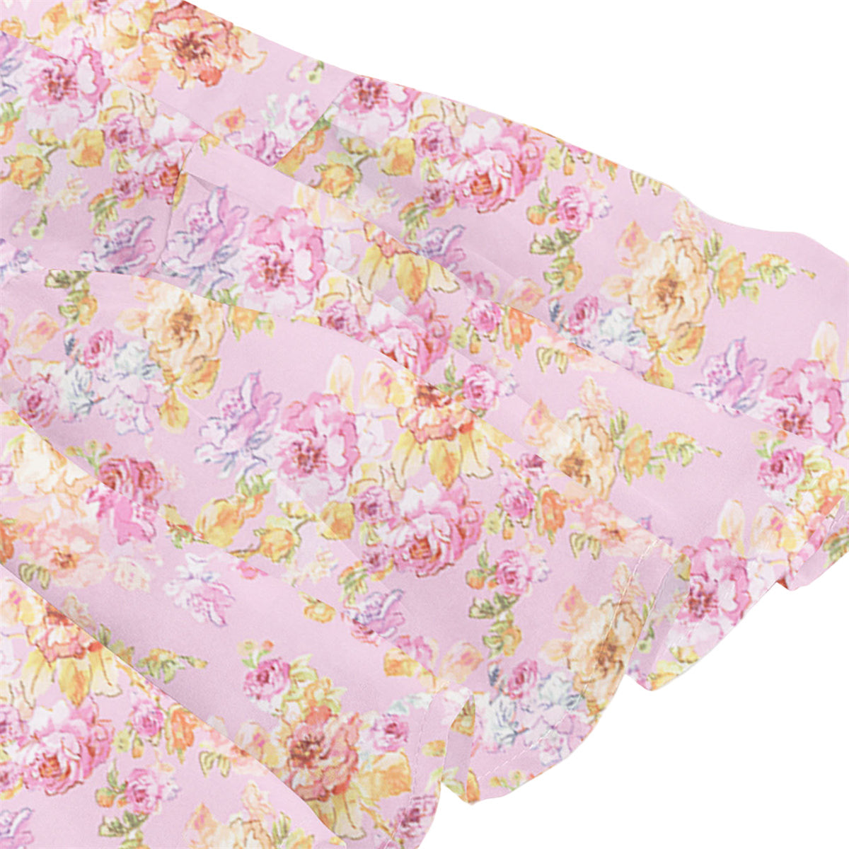 Women's 1950s Tie Dye Ruffle Strap Sweetheart Neck A-Line Midi Dress