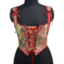 Renaissance Style Lace Design Corset Vest Bustier - Retrorobe