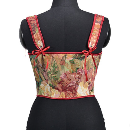 Renaissance Style Lace Design Corset Vest Bustier