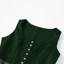 Oktoberfest Women's Deep Green Dirndl Dress with Apron - Retrorobe
