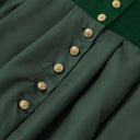 Oktoberfest Women's Deep Green Dirndl Dress with Apron - Retrorobe