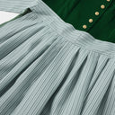 Oktoberfest Women's Deep Green Dirndl Dress with Apron - Retrorobe