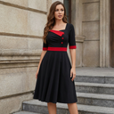 Contrast Button Dream Midi Dress