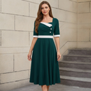 Contrast Button Dream Midi Dress