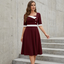 Contrast Button Dream Midi Dress