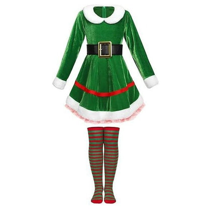 Girls' Christmas Elf Dress Costume
