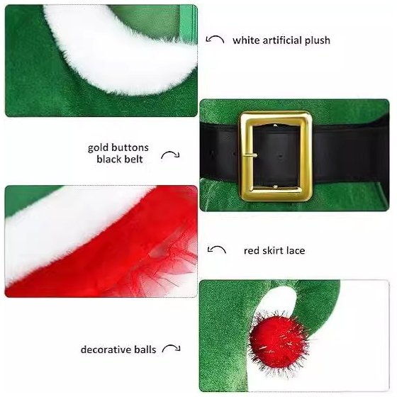 Girls' Christmas Elf Dress Costume