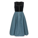 Oktoberfest Women's Black Silver Dirndl Dress with Apron - Retrorobe