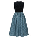 Oktoberfest Women's Black Silver Dirndl Dress with Apron - Retrorobe