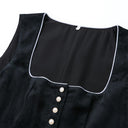 Oktoberfest Women's Black Silver Dirndl Dress with Apron - Retrorobe