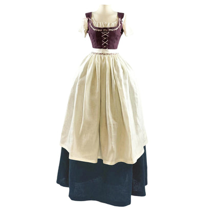 Women's Medieval Renaissance Maid Costume Dress