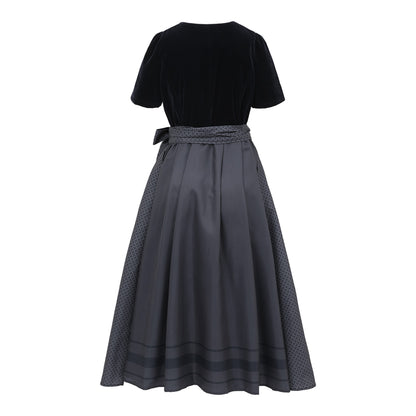 Oktoberfest Black Vintage Dirndl Dress