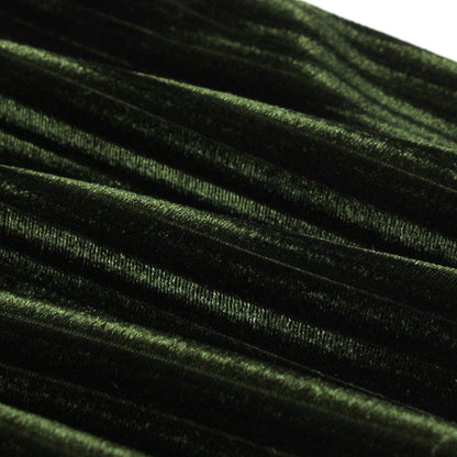 V-Neck Ribbed Velvet A-Line Dress