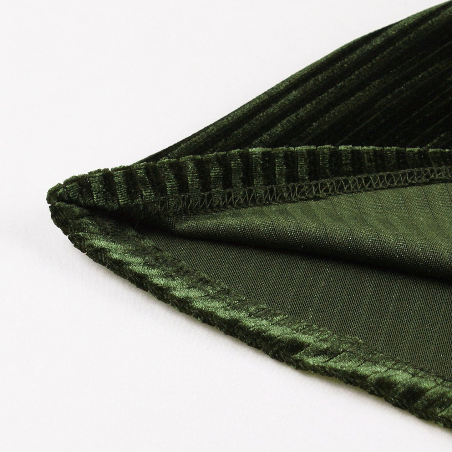 V-Neck Ribbed Velvet A-Line Dress