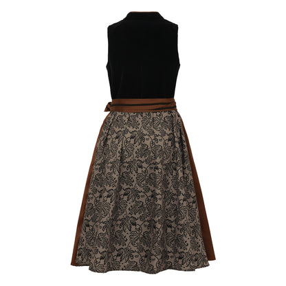 Oktoberfest Women's Bronze Dirndl Dress with Apron