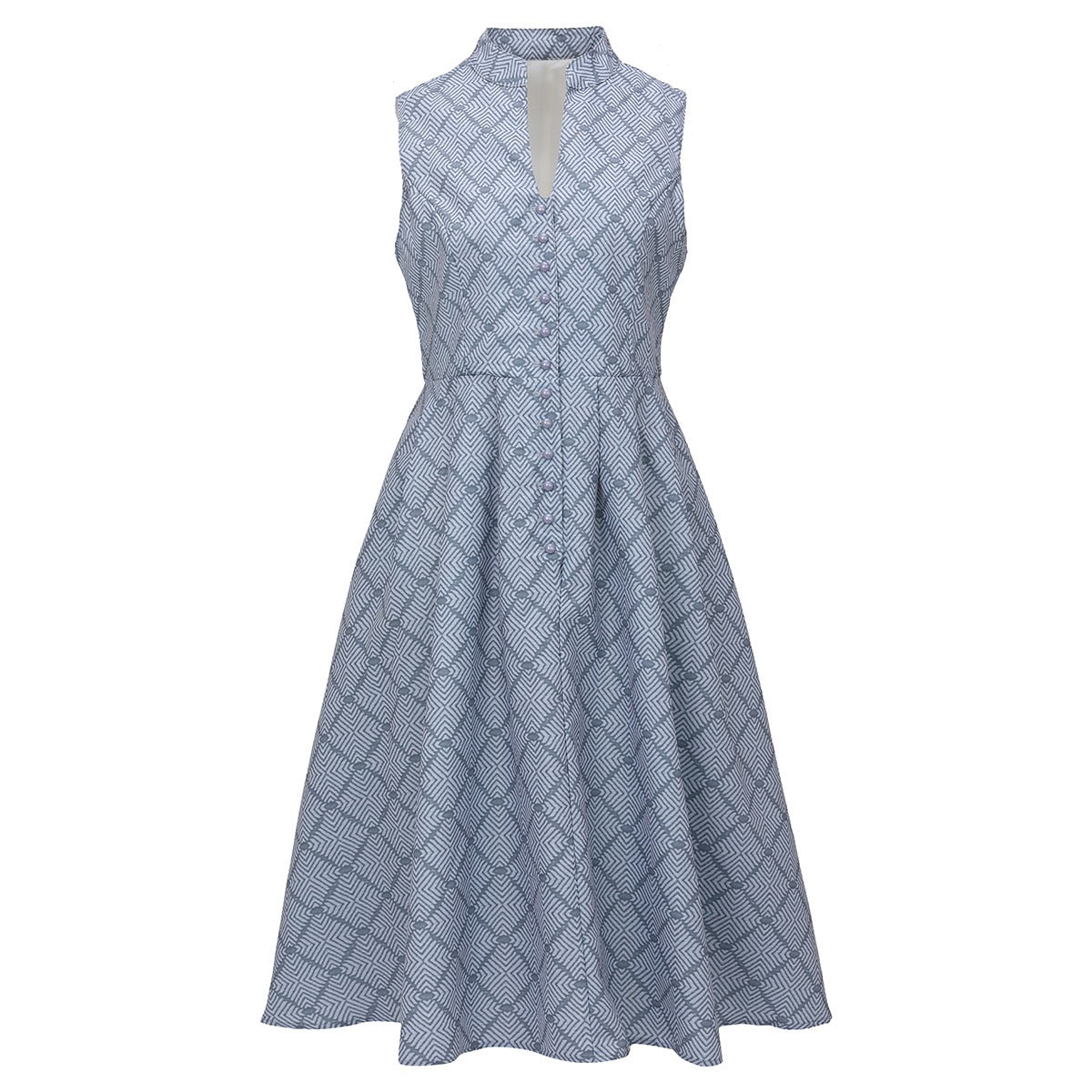 Oktoberfest Gray Elegant Dirndl Dress with Apron