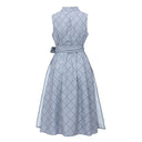 Oktoberfest Gray Elegant Dirndl Dress with Apron - Retrorobe