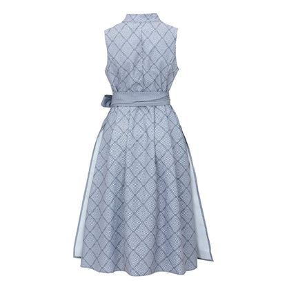 Oktoberfest Gray Elegant Dirndl Dress with Apron