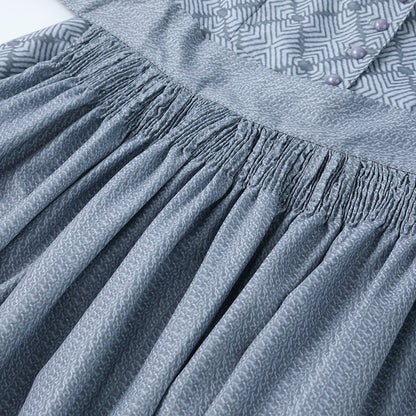Oktoberfest Gray Elegant Dirndl Dress with Apron
