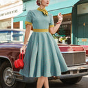 Mint Plaid Charm Midi Dress