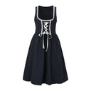 Oktoberfest Blue Dirndl Dress with Blouse & Apron - Retrorobe