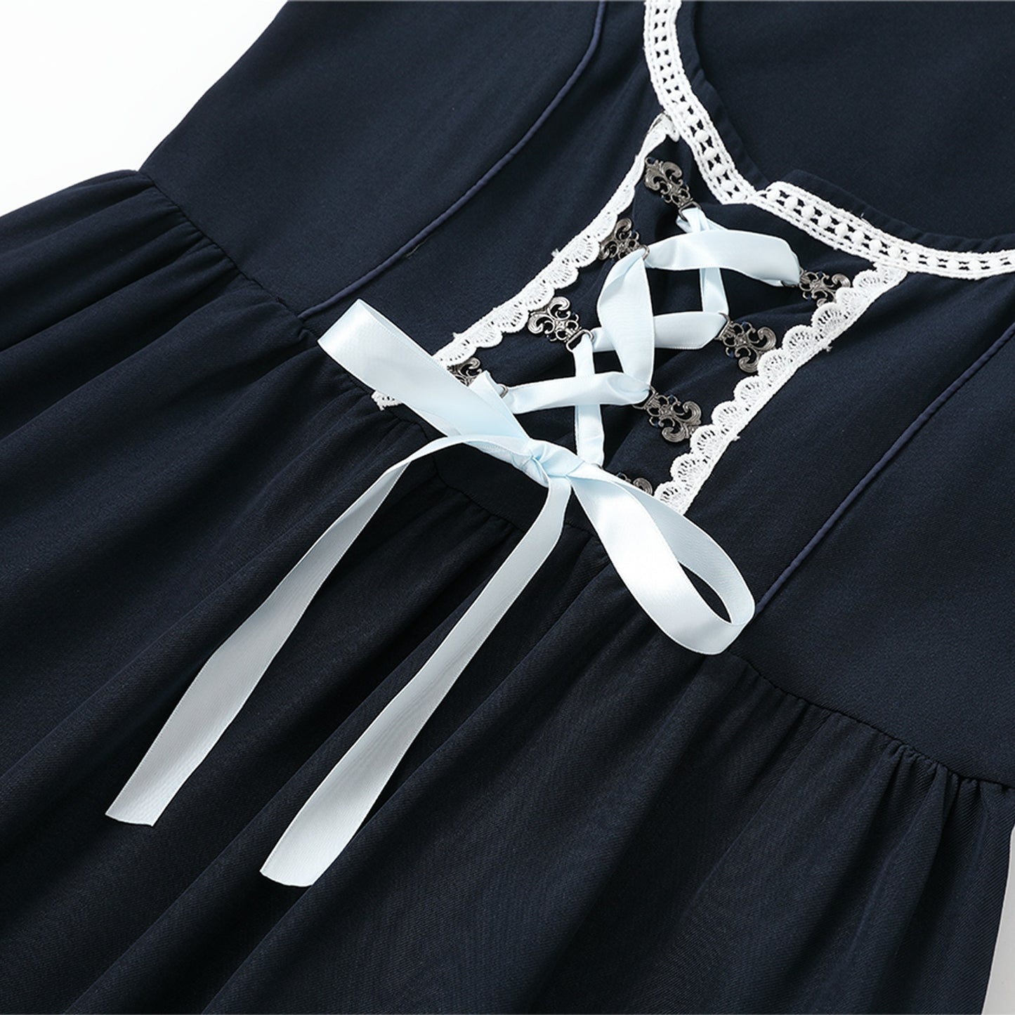 Oktoberfest Blue Dirndl Dress with Blouse & Apron