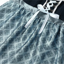 Oktoberfest Blue Dirndl Dress with Blouse & Apron - Retrorobe