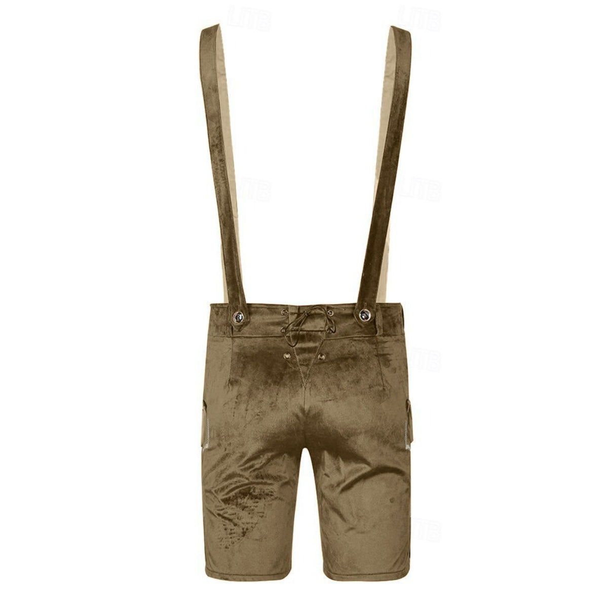 Men's Traditional Bavarian Lederhosen Brown Short
