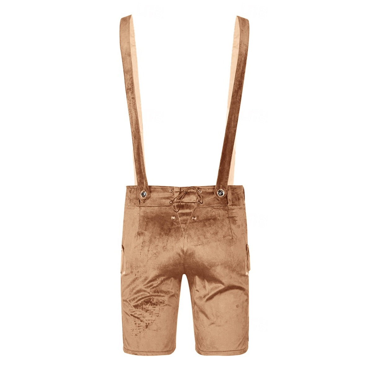 Men's Traditional Bavarian Lederhosen Brown Short