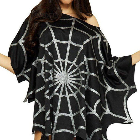 Adult Spider Web Poncho Costume