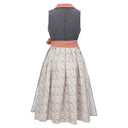 Oktoberfest Grey Elegant Dirndl Dress with Apron - Retrorobe