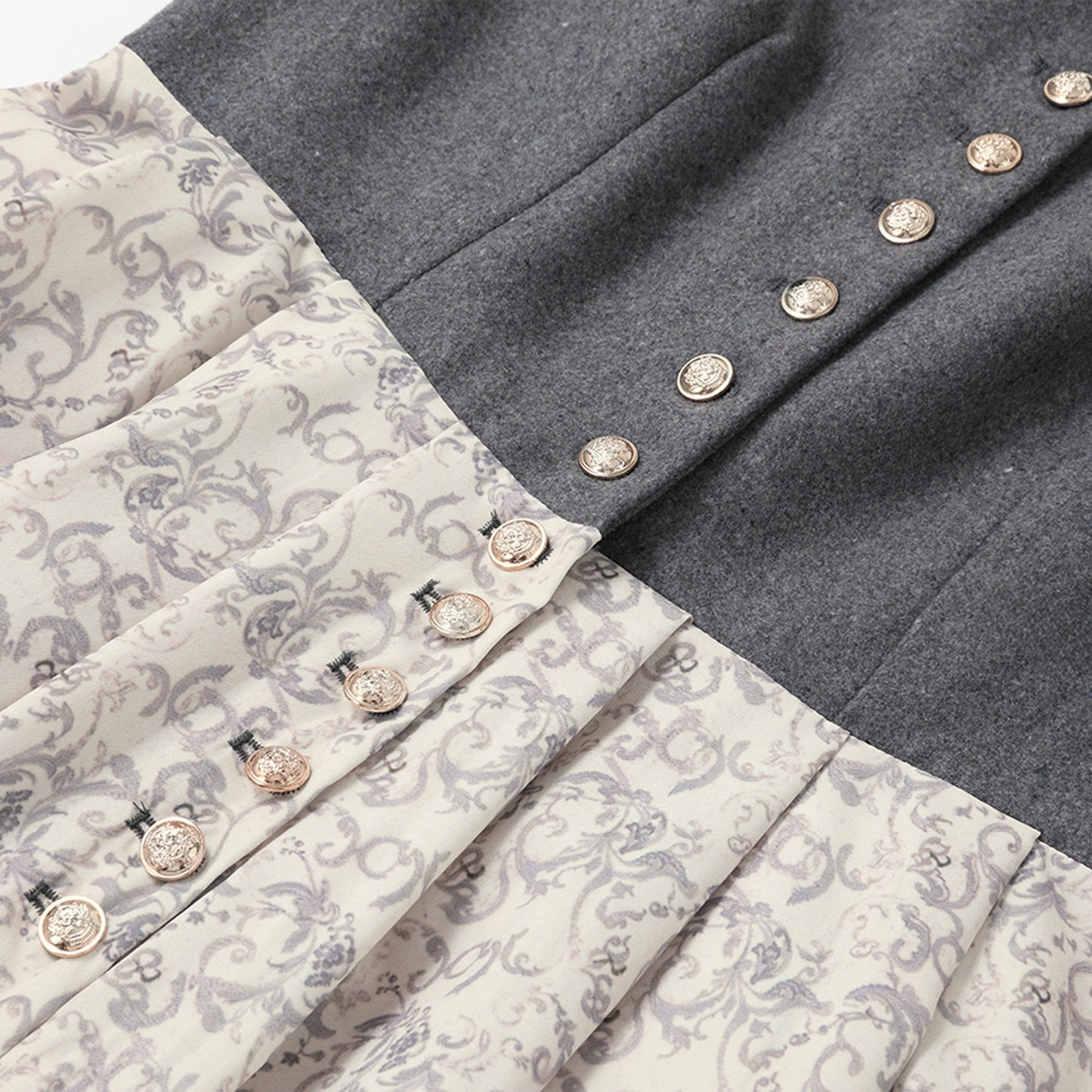 Oktoberfest Grey Elegant Dirndl Dress with Apron