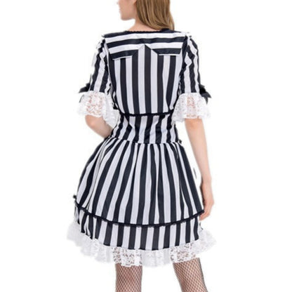 Women's Stripe Zombies Dress Fancy Dress