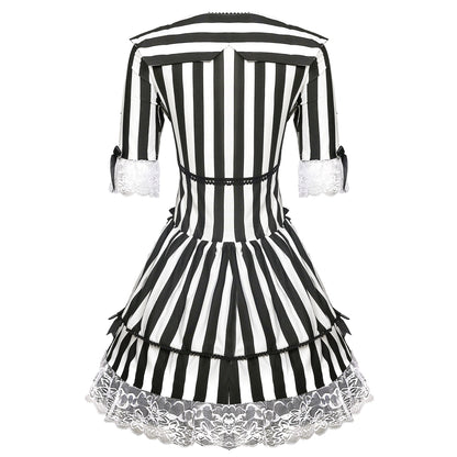 Women's Stripe Zombies Dress Fancy Dress