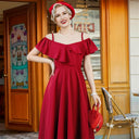 Ruffle Flounce Charm Midi Dress