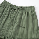 Retro Vintage Medieval Solid Maxi Skirt with Ruffle Trim - Retrorobe
