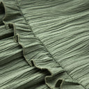 Retro Vintage Medieval Solid Maxi Skirt with Ruffle Trim - Retrorobe