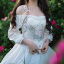 Fairycore Style Embroidered Floral Corset - Retrorobe