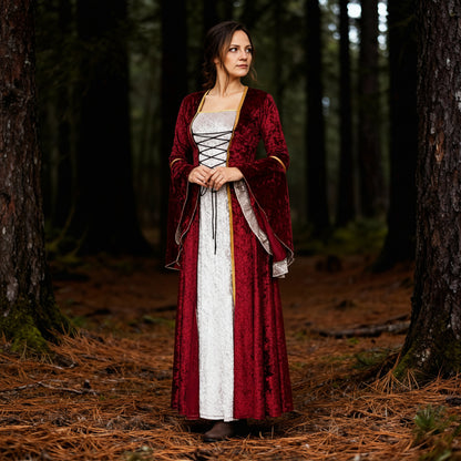 Robe de cour médiévale en velours 