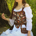 Renaissance Tie-Shoulder Corset U-Back - Retrorobe