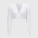 Oktoberfest White Lace Long Sleeve Dirndl Blouse - Retrorobe